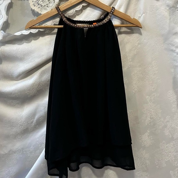 Vintage 2000s layered Chiffon like babydoll halter top - Picture 5 of 8